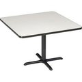 National Public Seating Interion® 42" Square Restaurant Table, Gray 695675GY